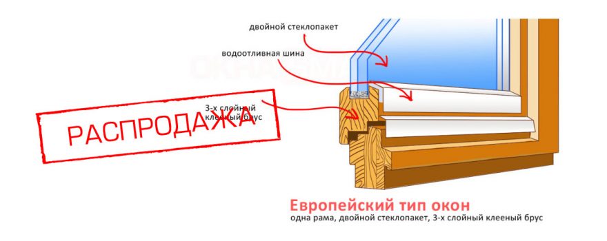 распродажа деревянных окон по супер ценам